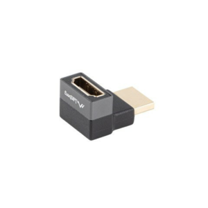 ADAPTADOR 8K LANBERG HDMI(M) A HDMI(H) ANGULO ARRIBA ALUMINIO PLATA