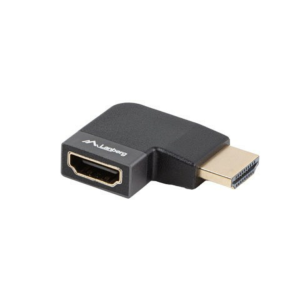 ADAPTADOR 8K LANBERG HDMI(M) A HDMI(H) ANGULO DERECHA ALUMINIO PLATA