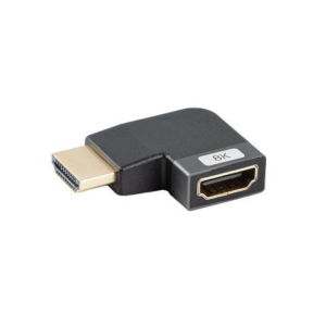 ADAPTADOR 8K LANBERG HDMI(M) A HDMI(H) ANGULO IZQUIERDA ALUMINIO PLATA